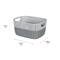 Simplify Medium Gray 2-Tone Decorative Storage Basket